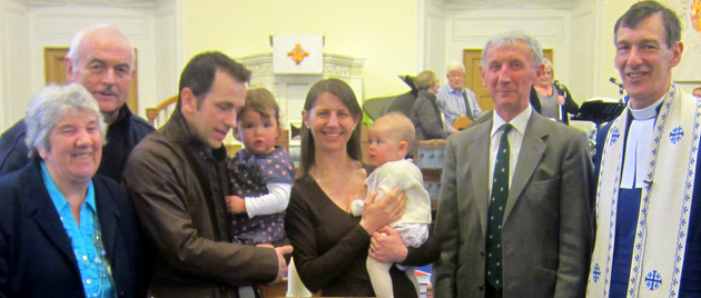 baptising a child - a special day for three generations at St Andrew's and St George's West 